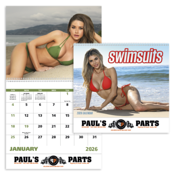 Swimsuits Wall Calendar - Spiral